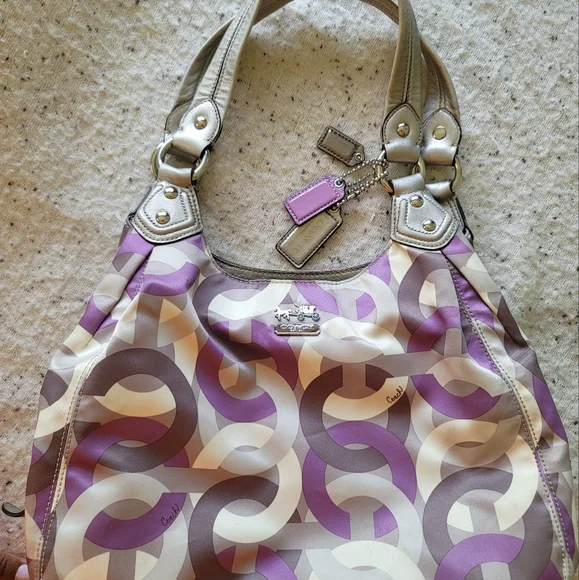 Coach Bags Coach Madison 442 Optic Chainlink Maggie Shoulder